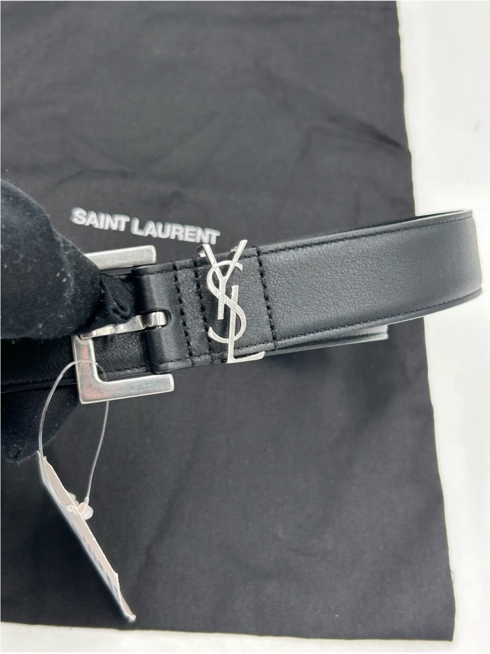 Women’s Saint Laurent YSL Cassandre smooth leather belt size 65 cm/26 inch